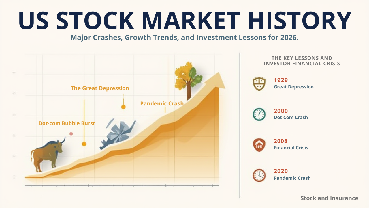 US Stock Market History: Major Crashes, Growth Trends, and Investment Lessons for 2026