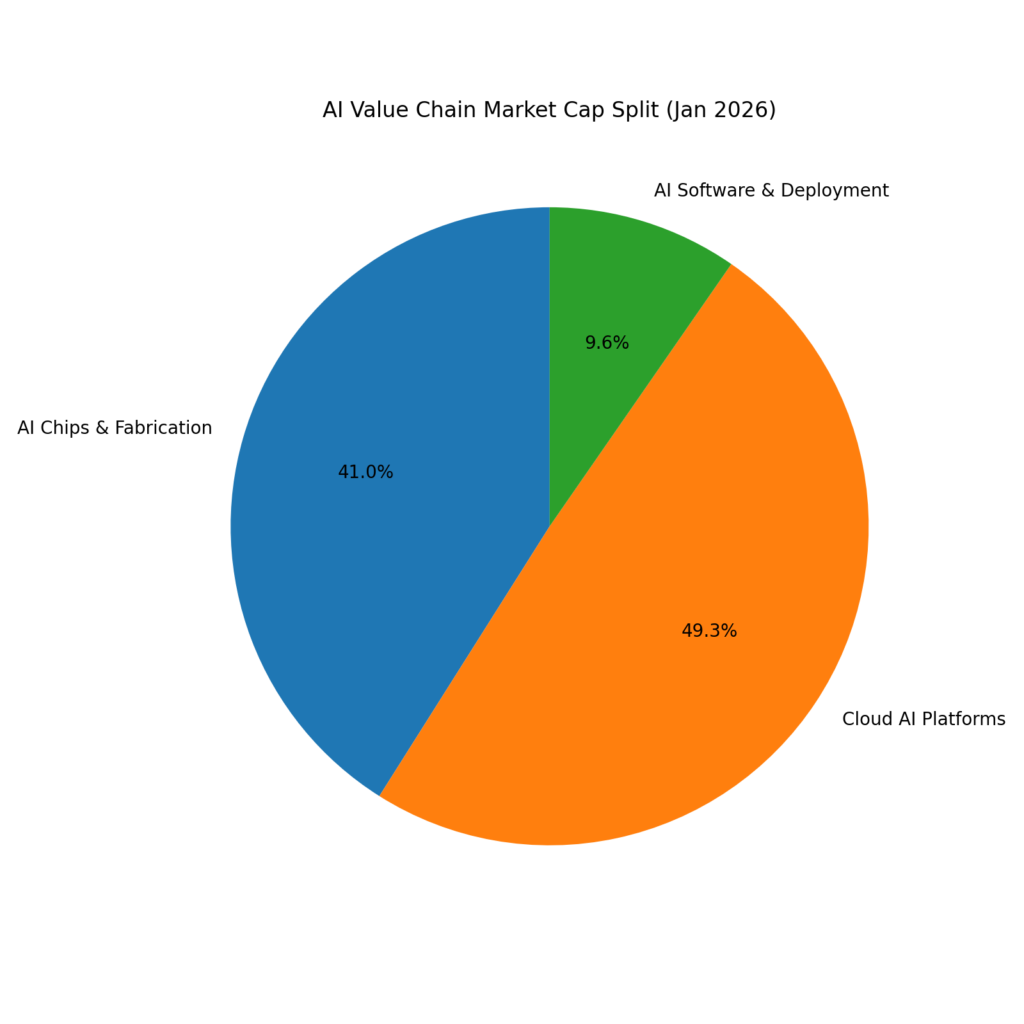 Best AI Stocks to Watch in 2026 3 AI Value chain market cap split